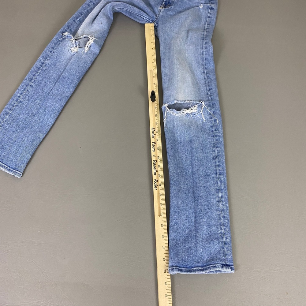 MOTHER High Waisted Rider Skimp Jeans Women's Size 25 Blue Distressed *Flaw Spot - Picture 11 of 16